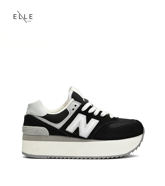 NB 574 PLUS BLACK GREY WHITE ( WOMEN )