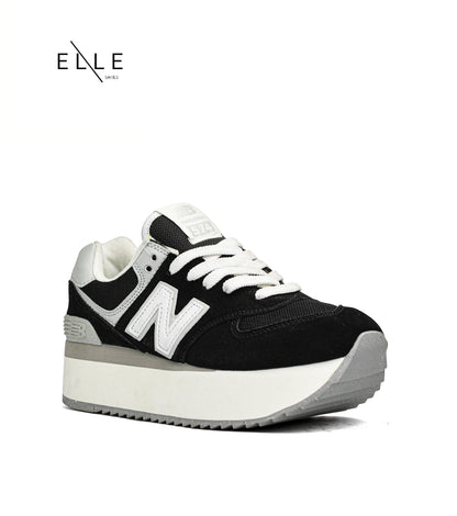 NB 574 PLUS BLACK GREY WHITE ( WOMEN )