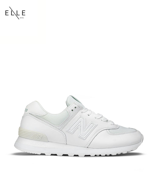 NB 574 WHITE LEATHER ( WOMEN )