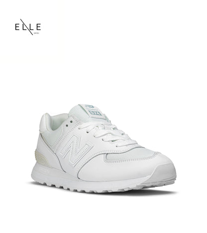 NB 574 WHITE LEATHER ( WOMEN )